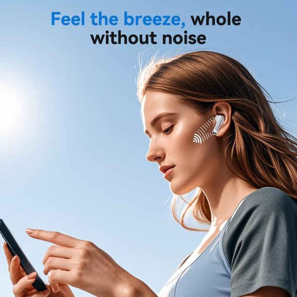 Wireless Earbuds, Bluetooth 5.4 Ear Buds with Power Display Charging Case  Stere - Picture 3 of 7